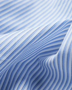 Homecore Chemises|Chemises*BOYFRIEND SILK BLUE STRIPES SHIRT