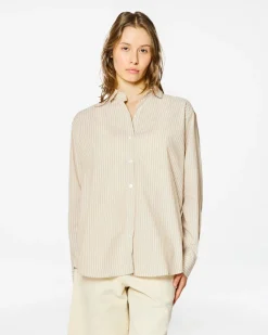 Homecore Chemises|Chemises*CHEMISE BOYFRIEND DAISY WHITE STRIPES