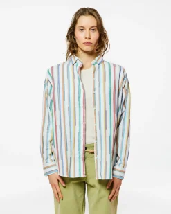 Homecore Chemises|Chemises*CHEMISE BOYFRIEND RAINBOW MULTI WHITE