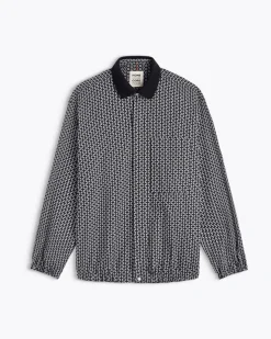 Homecore Chemises*DARGY RHODES BLACK-WHITE OVERSHIRT