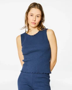 Homecore Tops*DÉBARDEUR LUNA DENIM DARK BLUE