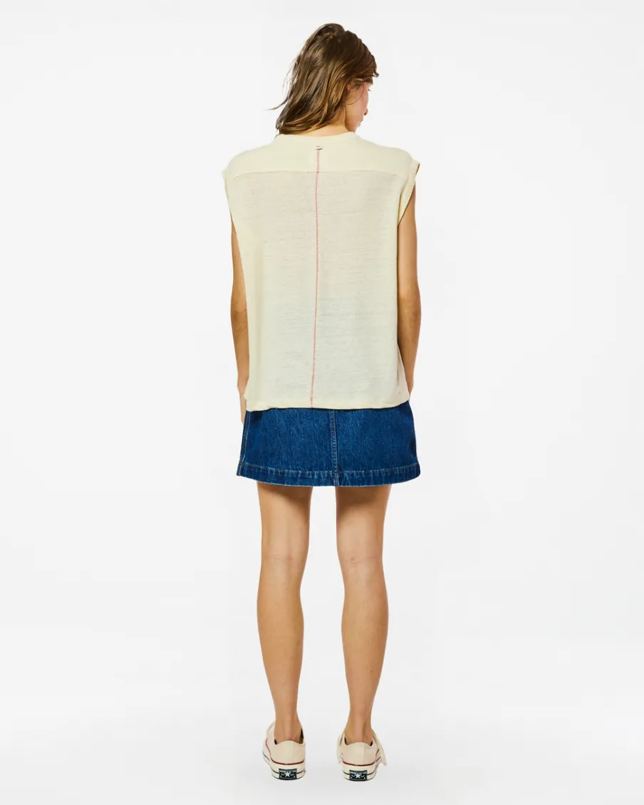 Homecore Tops*DÉBARDEUR TOM LINEN IVORY