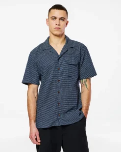 Homecore Chemises*GUARDA CACTUS NAVY-WHITE SHIRT