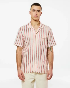 Homecore Chemises*GUARDA TRACKS CREAM-RED SHIRT