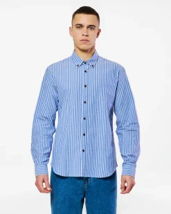 Homecore Chemises*TOKYO MAR BLUE-WHITE SHIRT