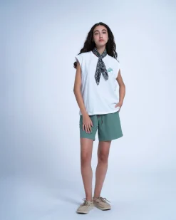 Homecore T-shirts & Polos|T-shirts & Polos*TOM GINKO BIO WHITE / GREEN TOP