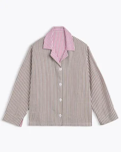 Homecore Vestes & Manteaux*VESTE ALMA STRIPES KHAKI STRIPES